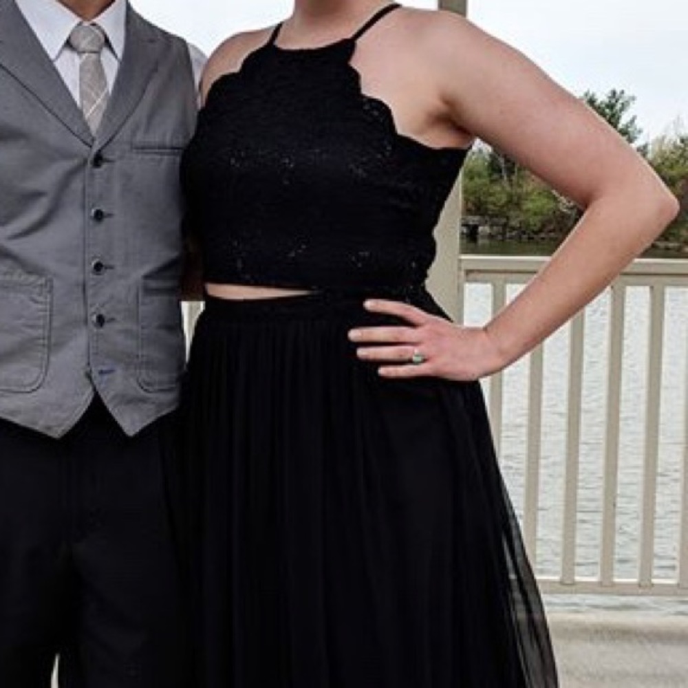 Elegant black evening dress